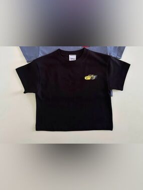 Disney At Noon Black Graphic Tee with Yellow Race Car